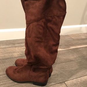 Brown tall boots